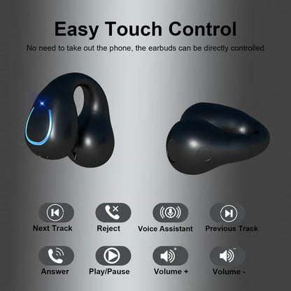 🔥2025 New Arrival - Ear Clip Style Bluetooth Translation Headset With Touch Screen