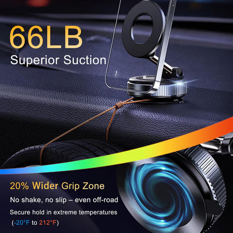 2025 Newest 360° Adjustable Vacuum Magnetic Suction Cup Phone Holder Mount