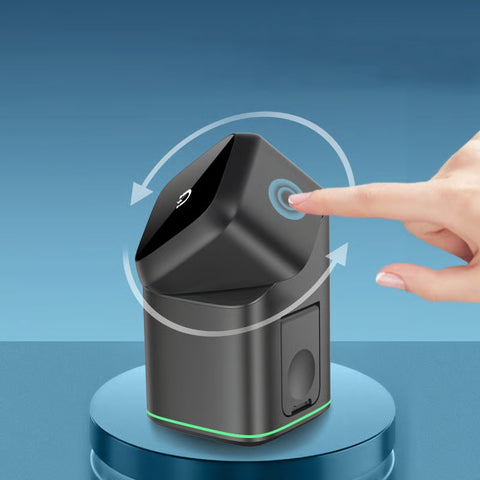 🔥Hot Sale🔥3-in-1 MagSafe Wireless Charging Station with Auto-Rotation – Works with iPhone, Samsung & All Qi-Enabled Devices