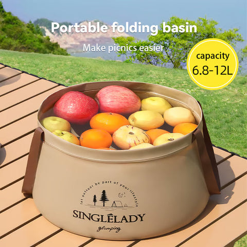 🏆Flash Sale⚡Collapsible Travel Basin – Portable Foldable Bucket for Camping, Laundry & Foot Soaks