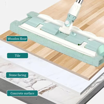 🏆Hot Sale 49% OFF⏳Flat Mop with Stainless Steel Handle with Reusable Washable Mop Cloths